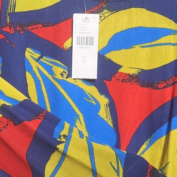 Anthropologie Corey Lynn calter NWT tropical 3/4 sleeve loose top size large - Picture 3 of 6